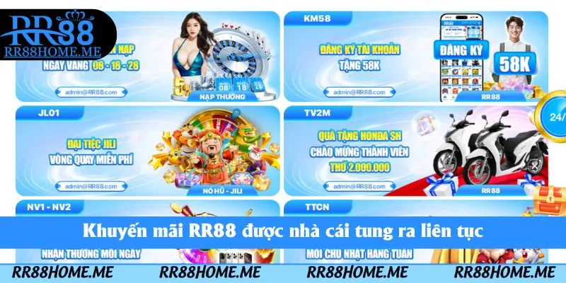Khuyến Mãi RR88 - Chính Sách Khuyễn Mãi Khủng Chơi Cực Đã 1 Khuyến mãi RR88 được nhà cái tung ra liên tục