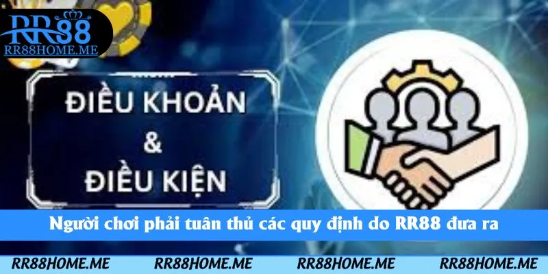 Điều Khoản Dịch Vụ RR88 - Các Nội Dung Hội Viên Cần Biết 4 Người chơi phải tuân thủ các quy định do RR88 đưa ra