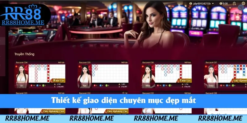 Casino RR88 - Giải Trí Cực Chất Rinh Ngay Thưởng Khủng 2 Thiết kế giao diện chuyên mục đẹp mắt