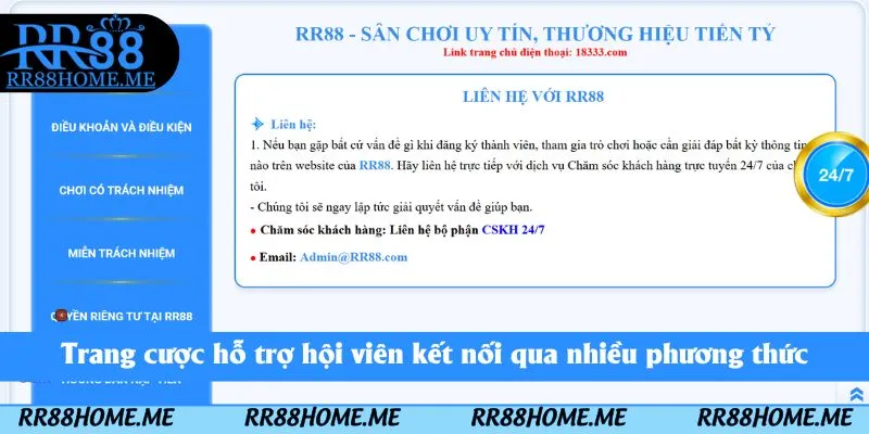 RR88 - LINK ĐĂNG NHẬP RR88.COM - ĐĂNG KÝ + 58K 19 Trang cược hỗ trợ hội viên kết nối qua nhiều phương thức
