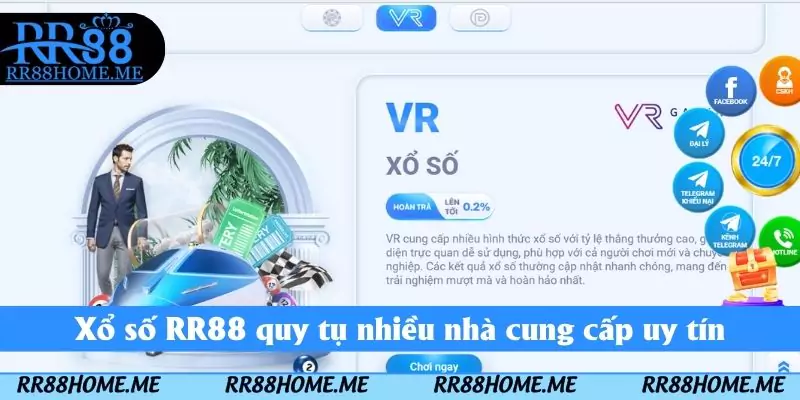 Xổ Số RR88 - Game Đơn Giản Trúng Thưởng To 3 Xổ số RR88 quy tụ nhiều nhà cung cấp uy tín